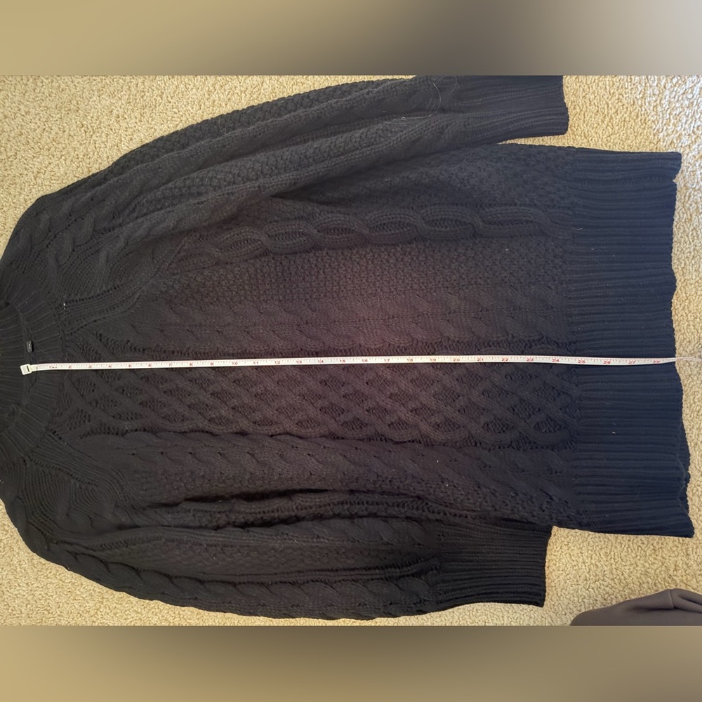 Black Cable Knit Sweater